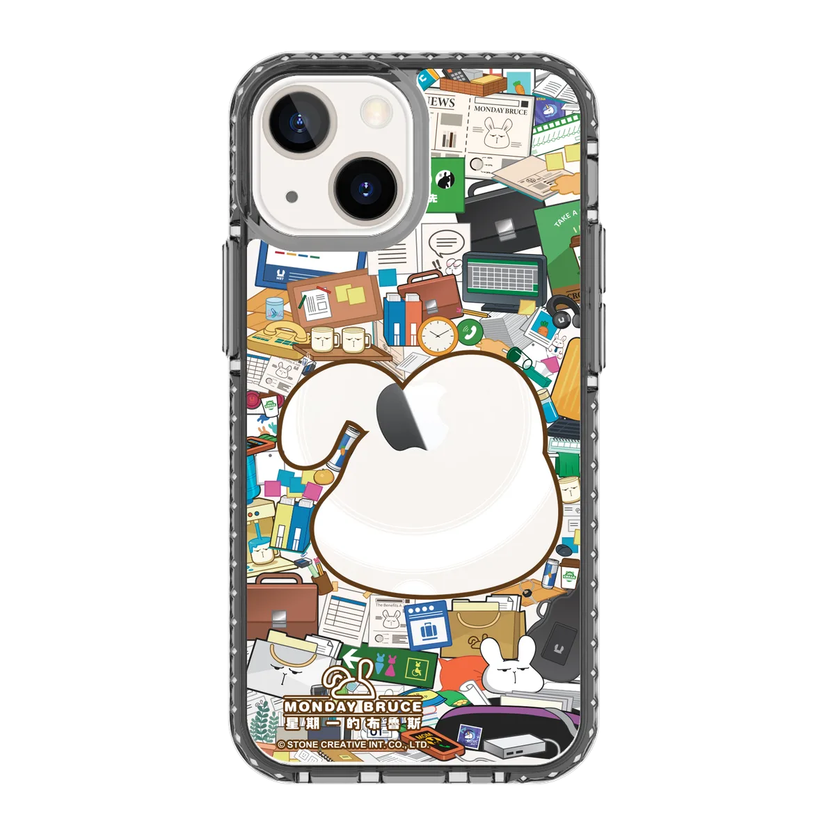 5923-iphone-13-mini-golden-case-magsafe-compatible-transparent-black