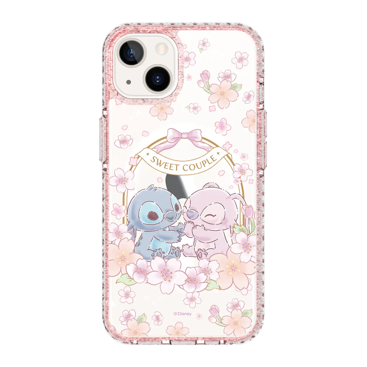 5941-iphone-13-golden-case-magsafe-compatible-pink-glitter