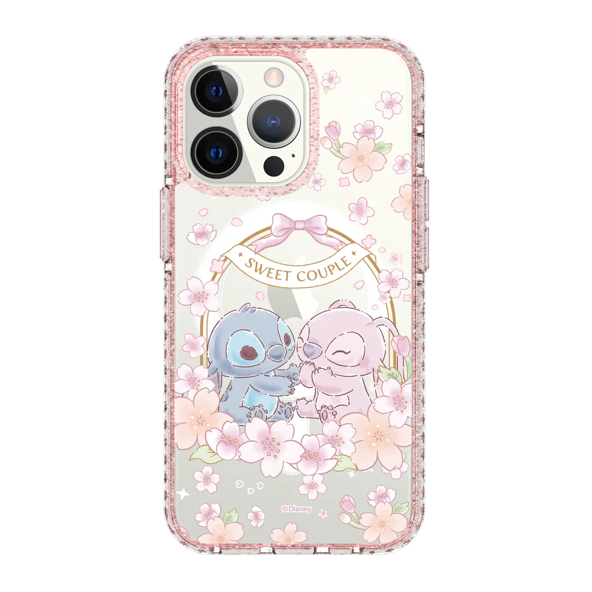 5941-iphone-13-pro-golden-case-magsafe-compatible-pink-glitter