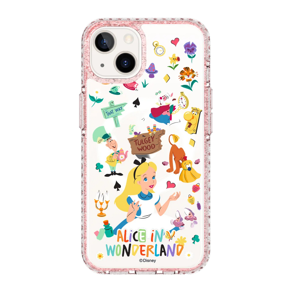 5984-iphone-13-golden-case-magsafe-compatible-pink-glitter
