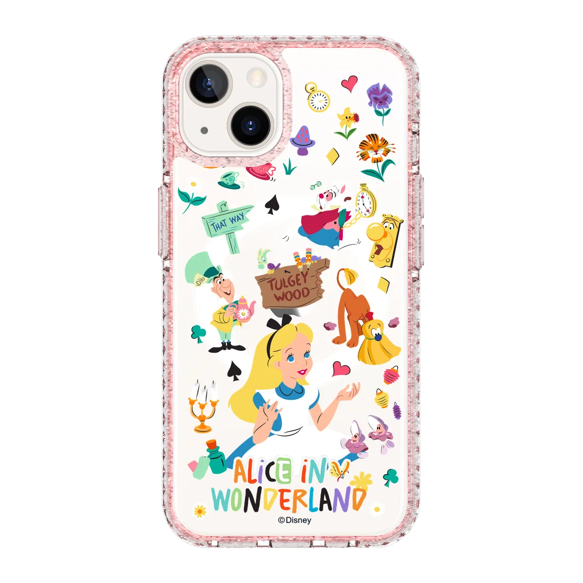 5984-iphone-13-golden-case-magsafe-compatible-pink-glitter