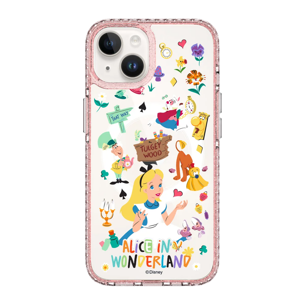5984-iphone-14-golden-case-magsafe-compatible-pink-glitter