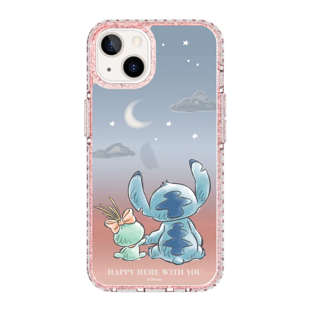 6018-iphone-13-golden-case-magsafe-compatible-pink-glitter