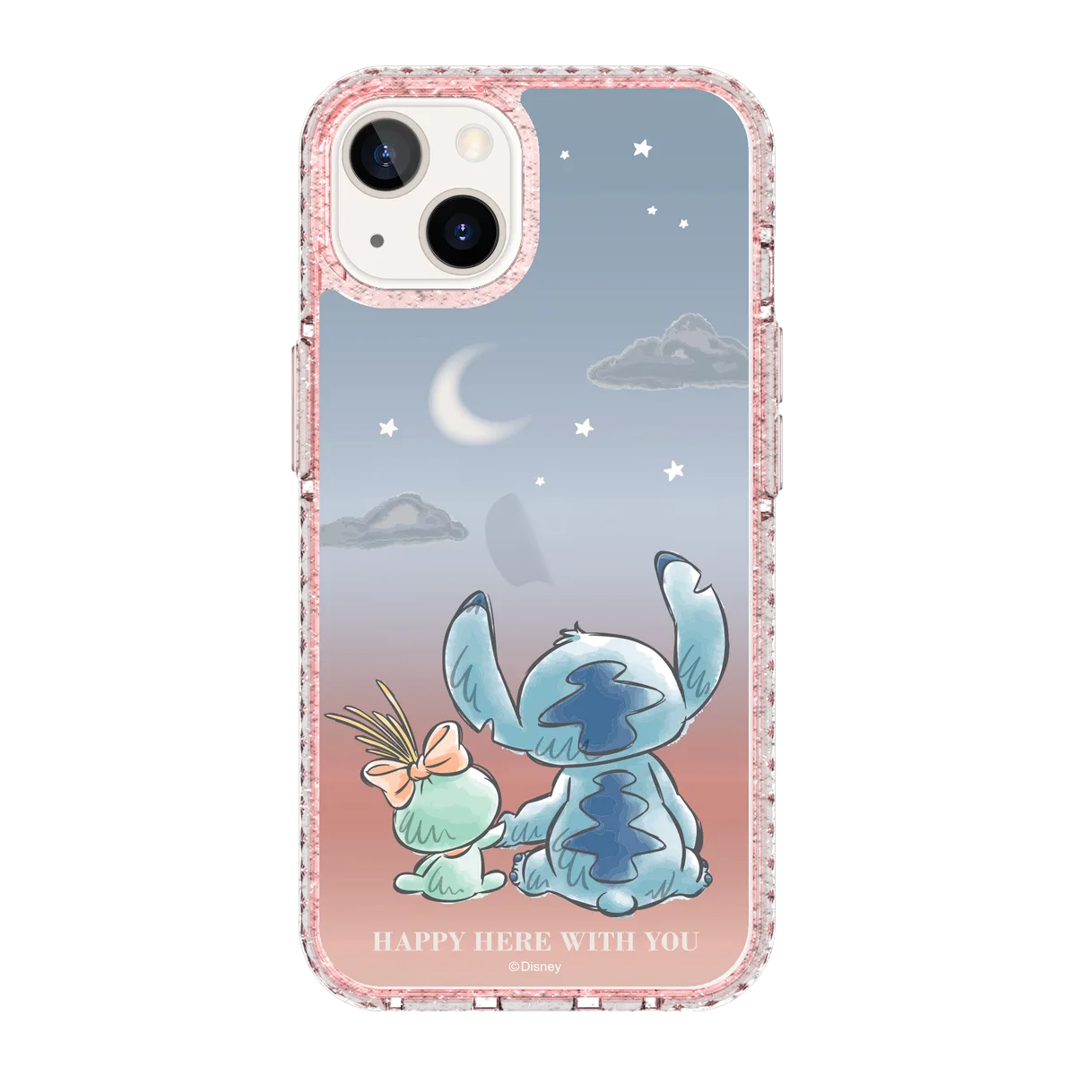 6018-iphone-13-golden-case-magsafe-compatible-pink-glitter