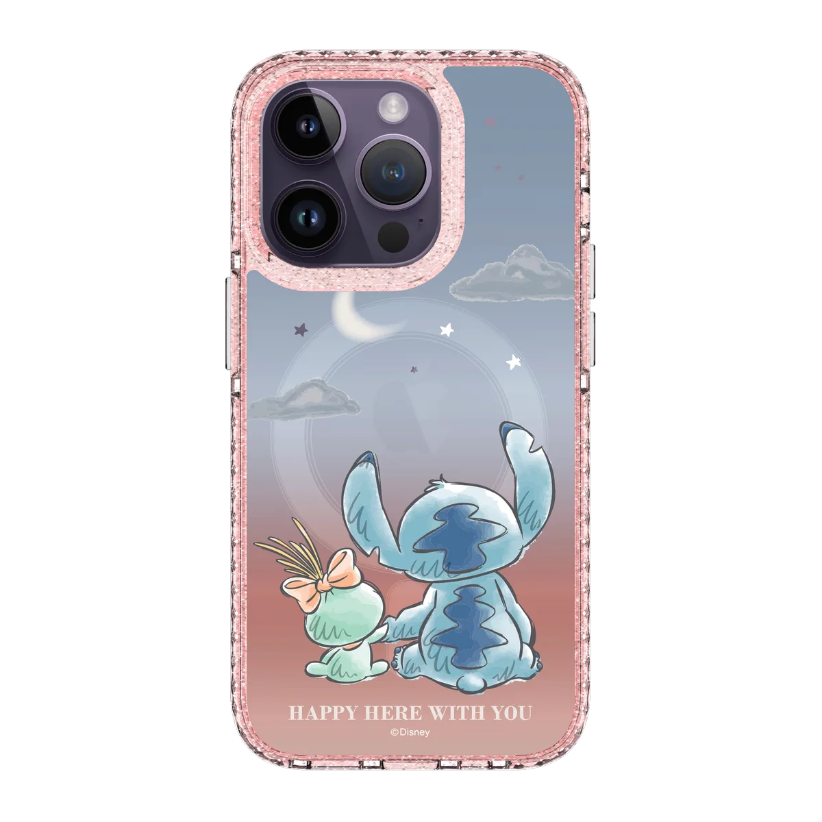 6018-iphone-14-pro-golden-case-magsafe-compatible-pink-glitter