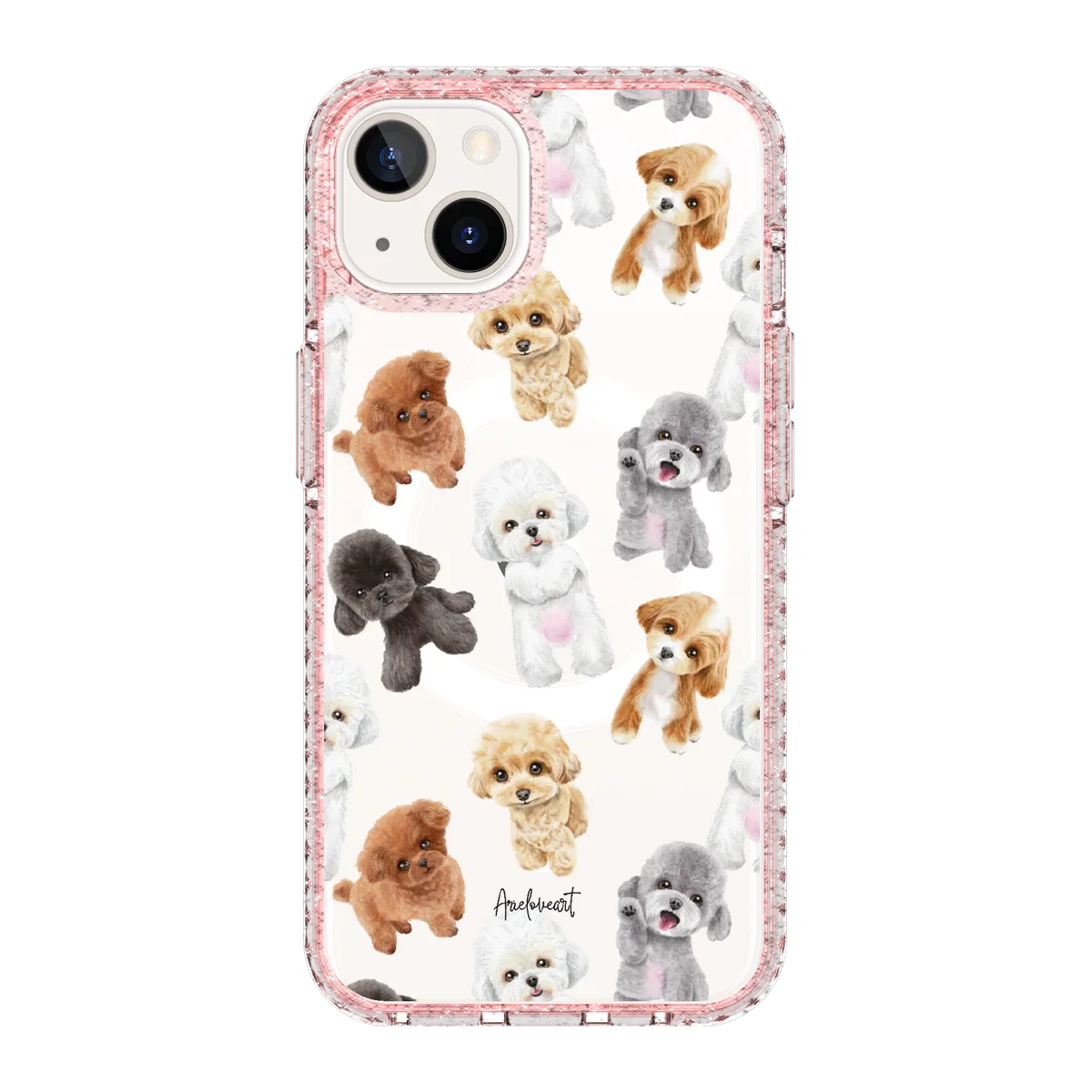 6022-iphone-13-golden-case-magsafe-compatible-pink-glitter