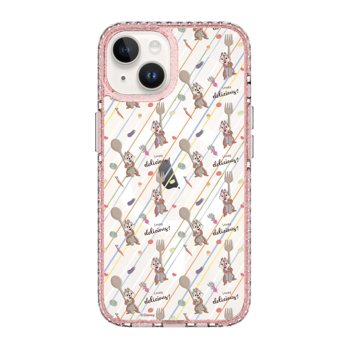 6036-iphone-14-golden-case-magsafe-compatible-pink-glitter