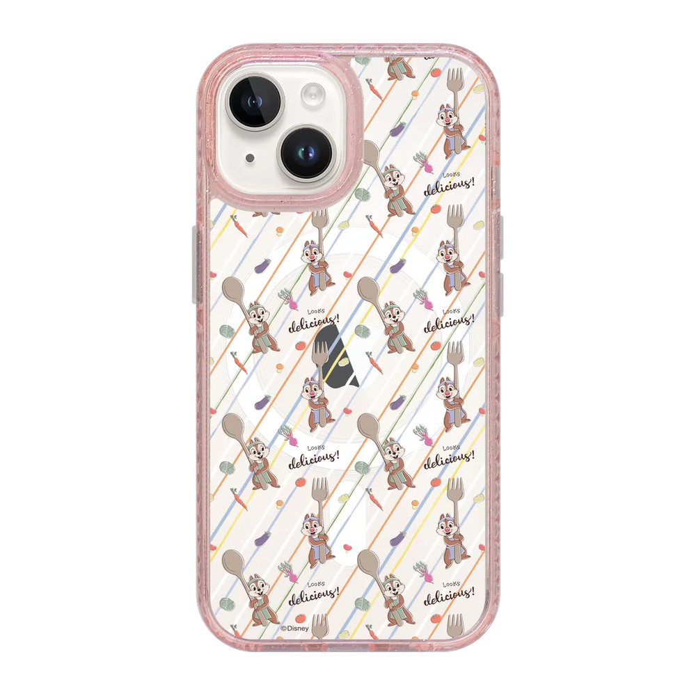6036-iphone-15-golden-case-magsafe-compatible-pink-glitter