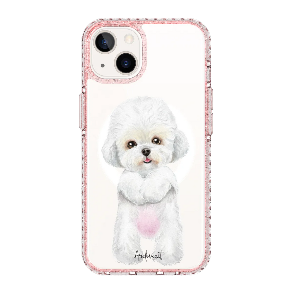 6043-iphone-13-golden-case-magsafe-compatible-pink-glitter