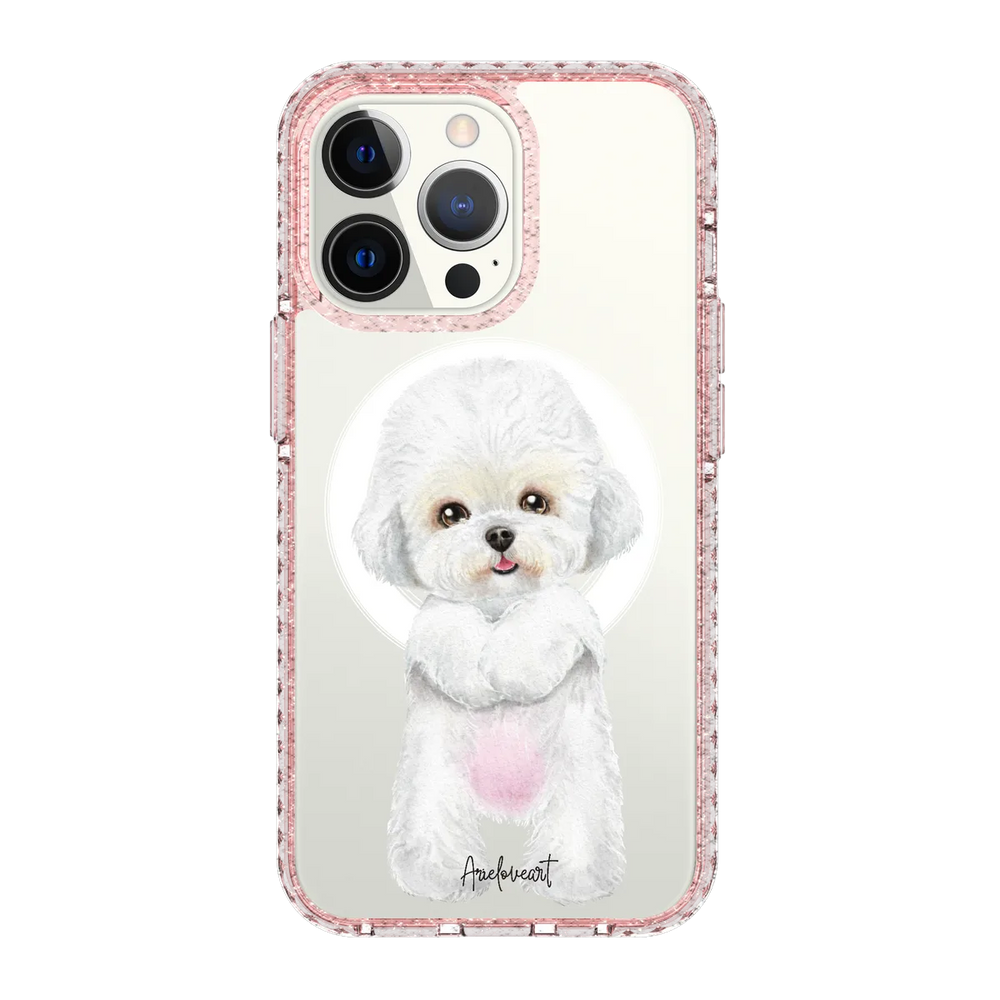 6043-iphone-13-pro-golden-case-magsafe-compatible-pink-glitter