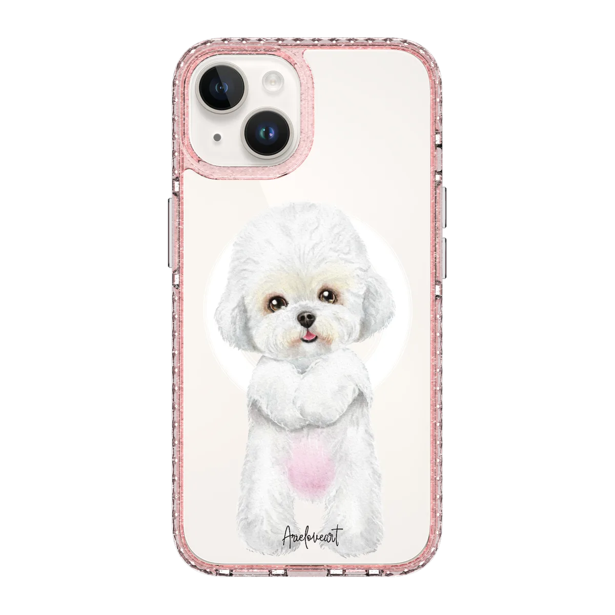 6043-iphone-14-golden-case-magsafe-compatible-pink-glitter