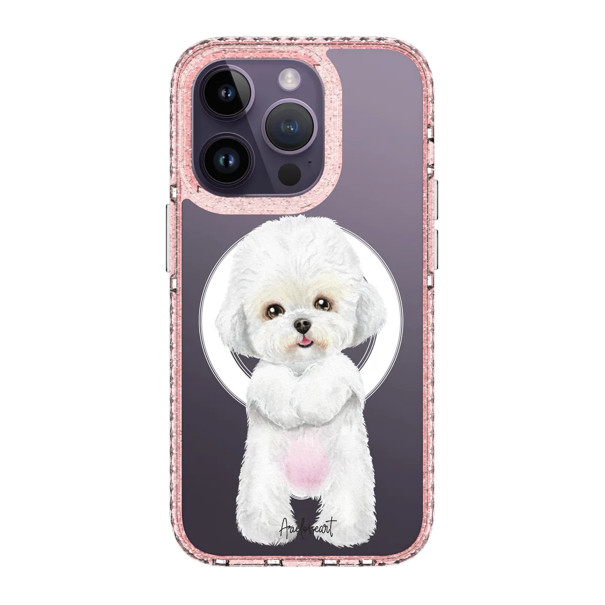 6043-iphone-14-pro-golden-case-magsafe-compatible-pink-glitter
