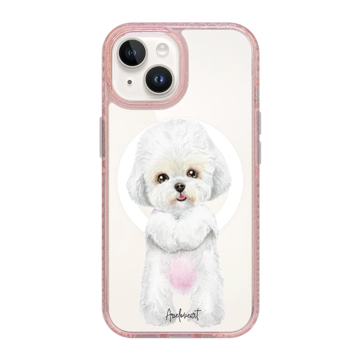 6043-iphone-15-golden-case-magsafe-compatible-pink-glitter