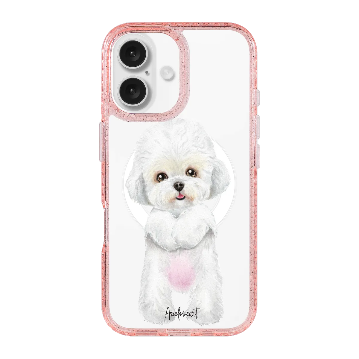 6043-iphone-16-golden-case-magsafe-compatible-pink-glitter