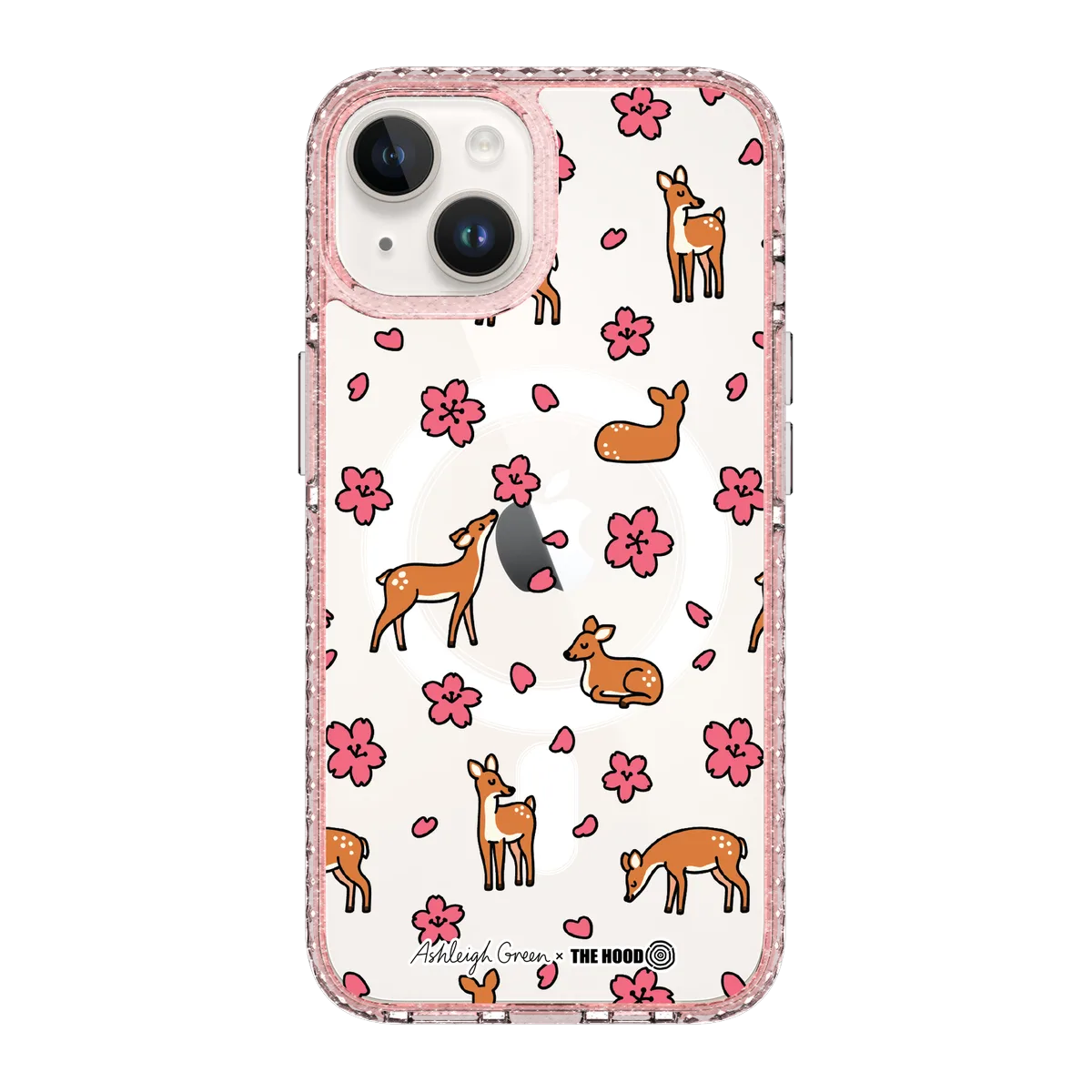 6044-iphone-14-golden-case-magsafe-compatible-pink-glitter