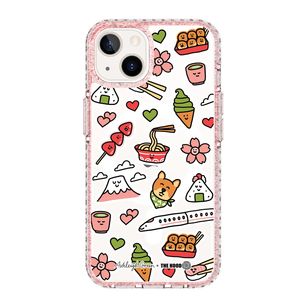 6045-iphone-13-golden-case-magsafe-compatible-pink-glitter