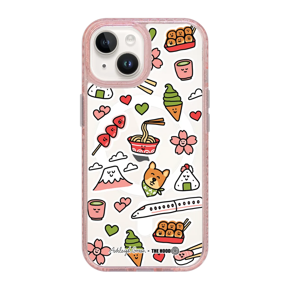 6045-iphone-15-golden-case-magsafe-compatible-pink-glitter