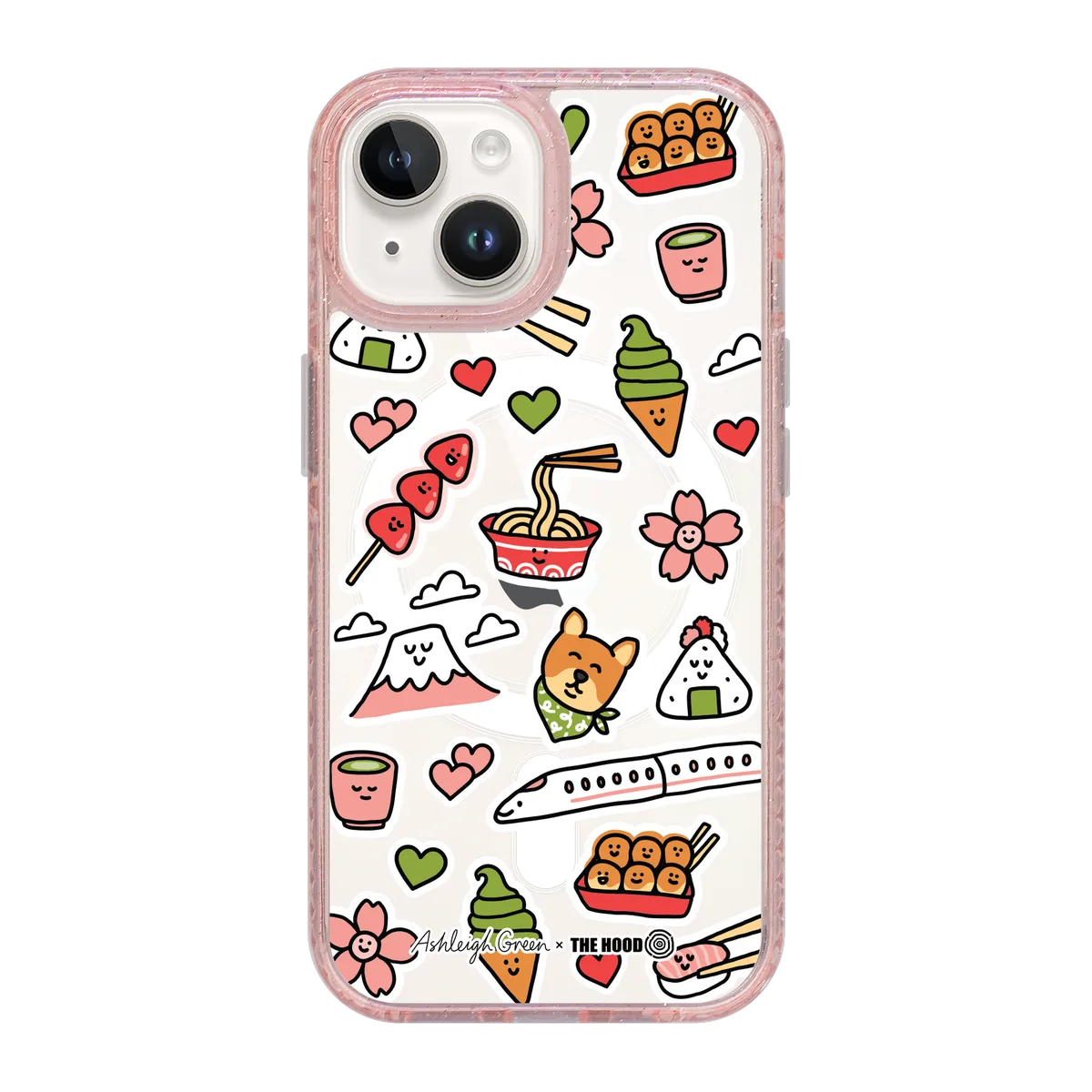 6045-iphone-15-golden-case-magsafe-compatible-pink-glitter