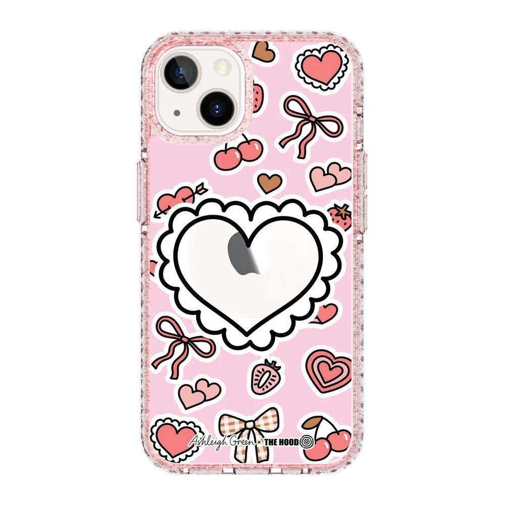 6049-iphone-13-golden-case-magsafe-compatible-pink-glitter
