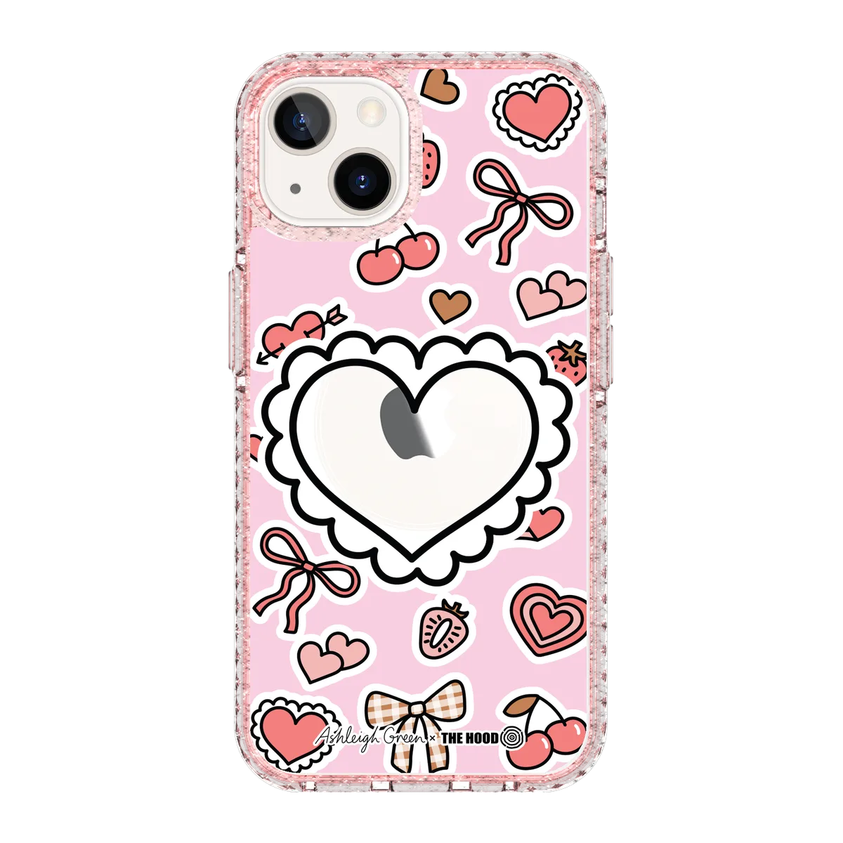 6049-iphone-13-golden-case-magsafe-compatible-pink-glitter