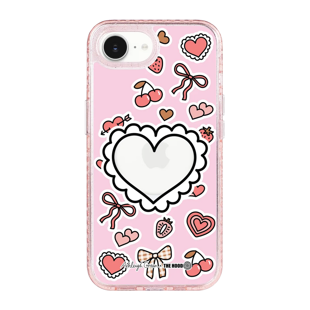 6049-iphone-16-e-golden-case-magsafe-compatible-pink-glitter