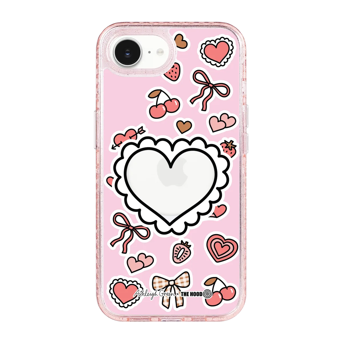 6049-iphone-16-e-golden-case-magsafe-compatible-pink-glitter