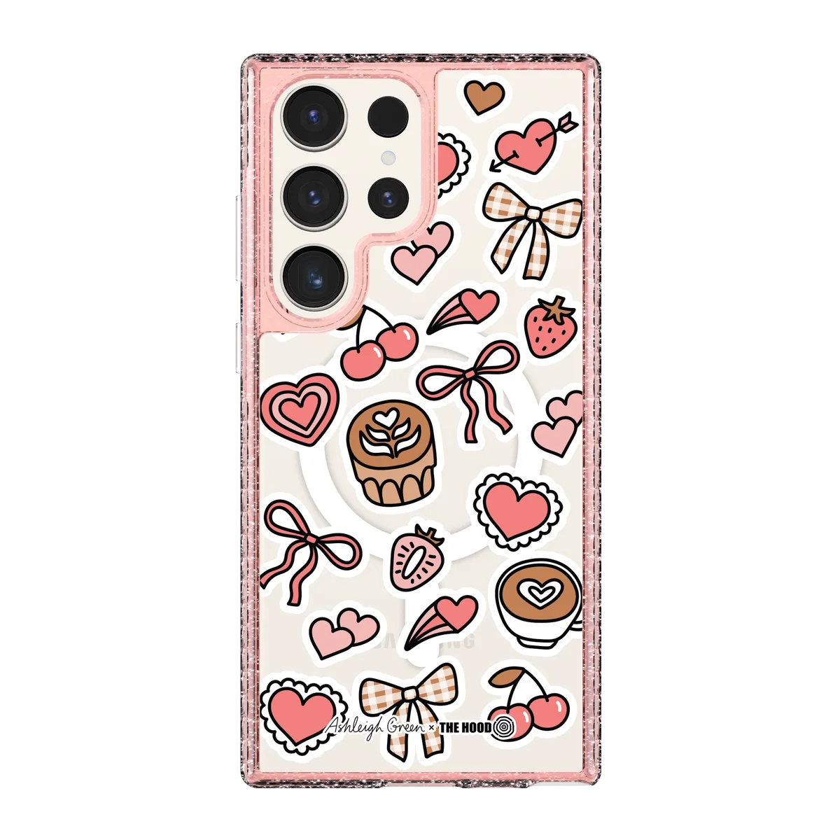6051-galaxy-s23-ultra-golden-case-magsafe-compatible-pink-glitter