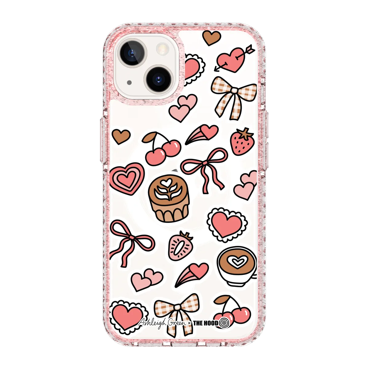 6051-iphone-13-golden-case-magsafe-compatible-pink-glitter