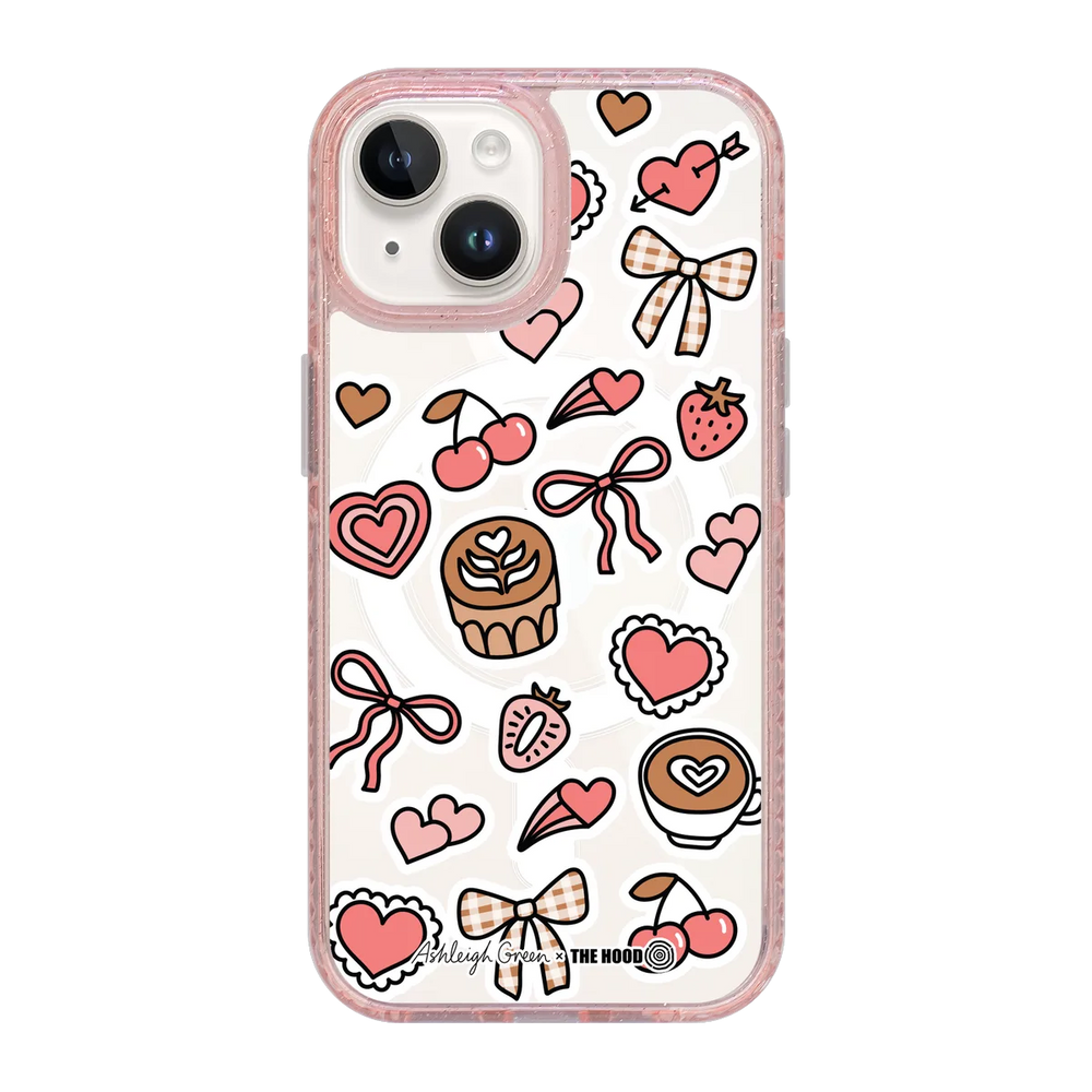 6051-iphone-15-golden-case-magsafe-compatible-pink-glitter