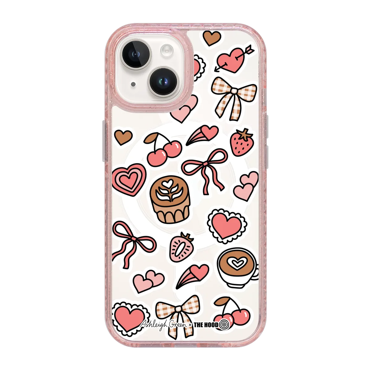 6051-iphone-15-golden-case-magsafe-compatible-pink-glitter