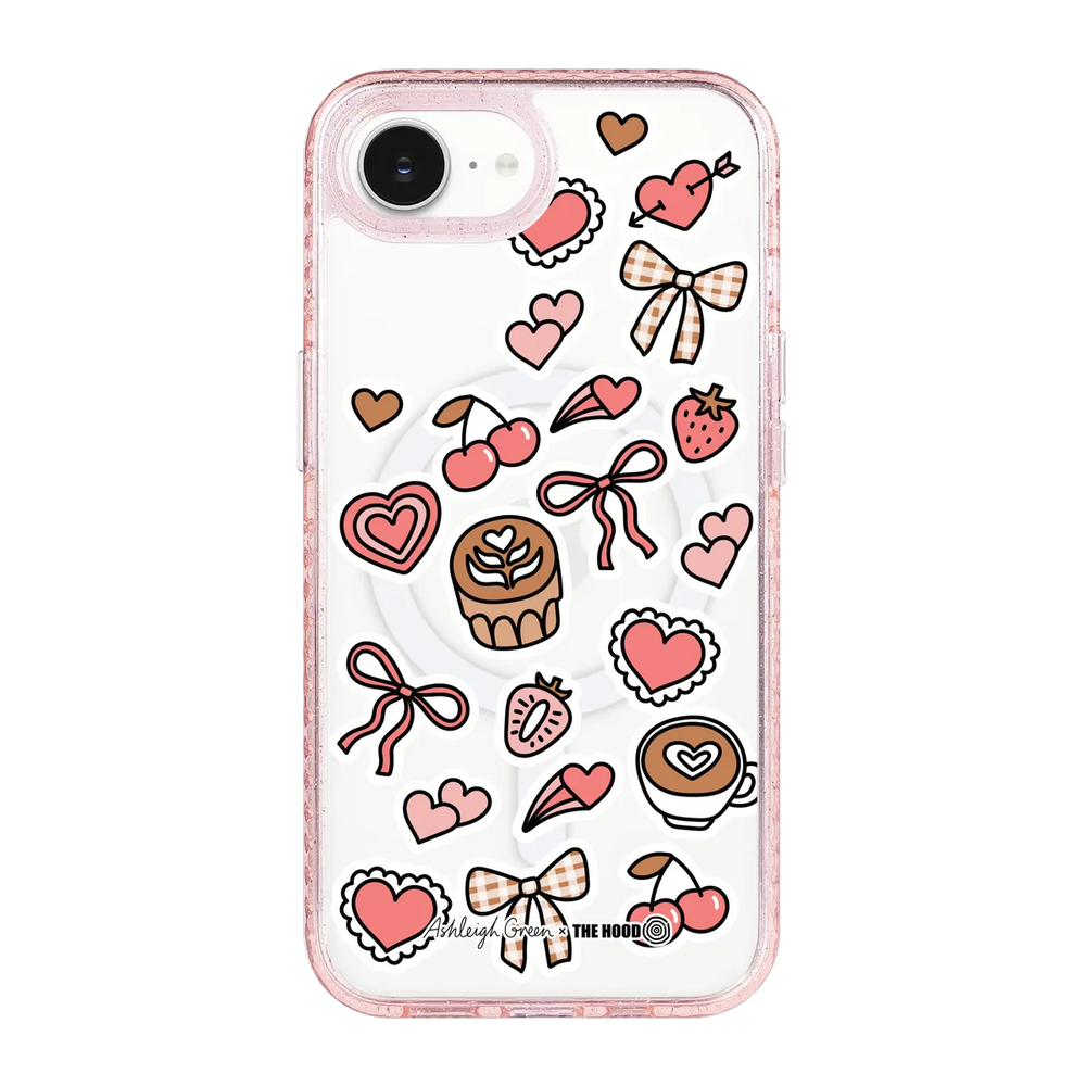 6051-iphone-16-e-golden-case-magsafe-compatible-pink-glitter
