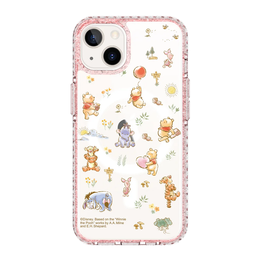 6069-iphone-13-golden-case-magsafe-compatible-pink-glitter