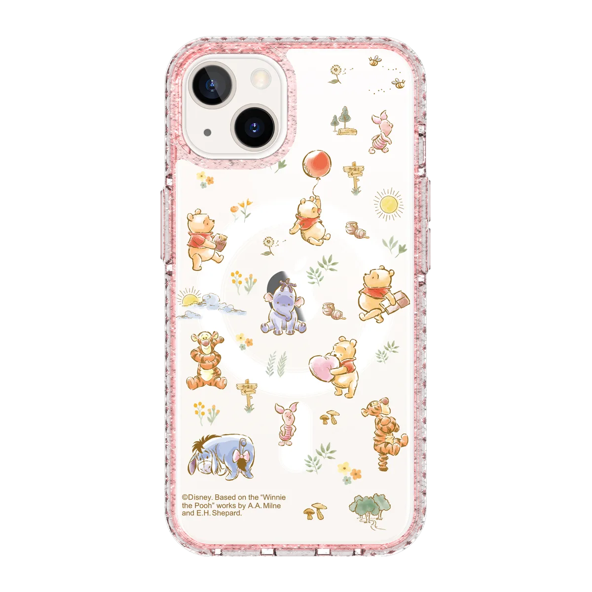 6069-iphone-13-golden-case-magsafe-compatible-pink-glitter