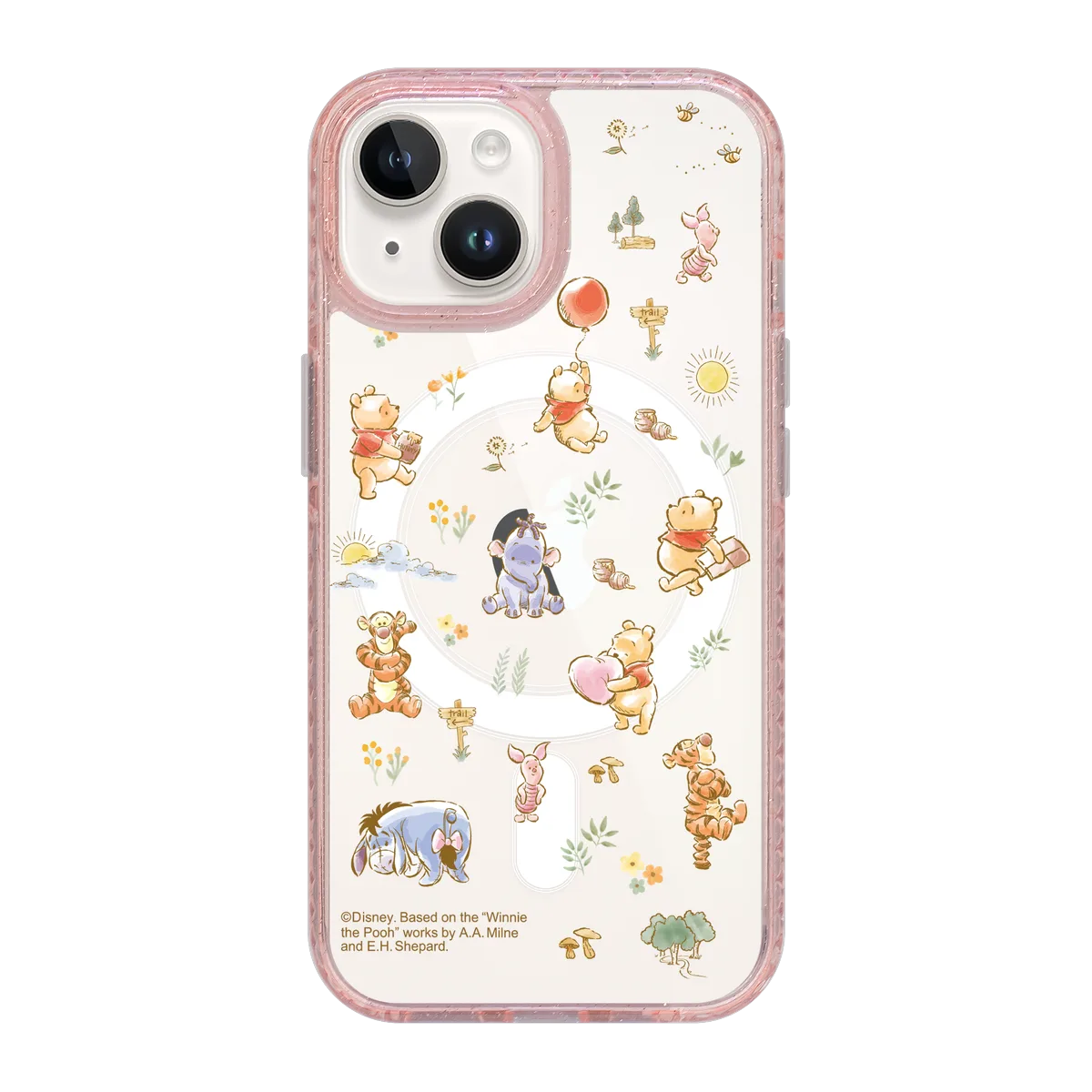 6069-iphone-15-golden-case-magsafe-compatible-pink-glitter
