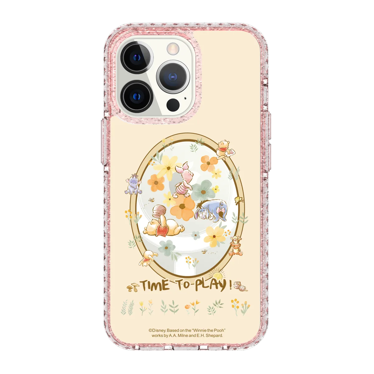6070-iphone-13-pro-golden-case-magsafe-compatible-pink-glitter