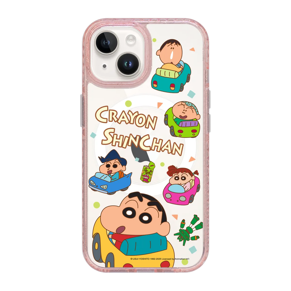 6089-iphone-15-golden-case-magsafe-compatible-pink-glitter