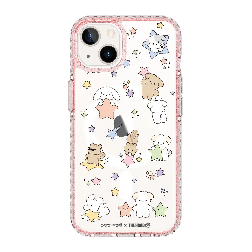 6124-iphone-13-golden-case-magsafe-compatible-pink-glitter