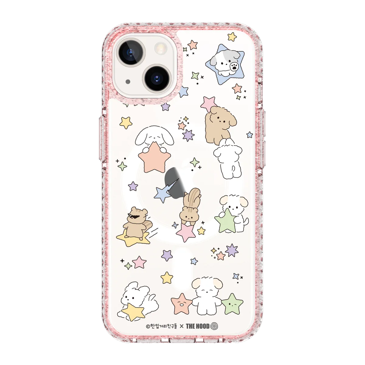 6124-iphone-13-golden-case-magsafe-compatible-pink-glitter