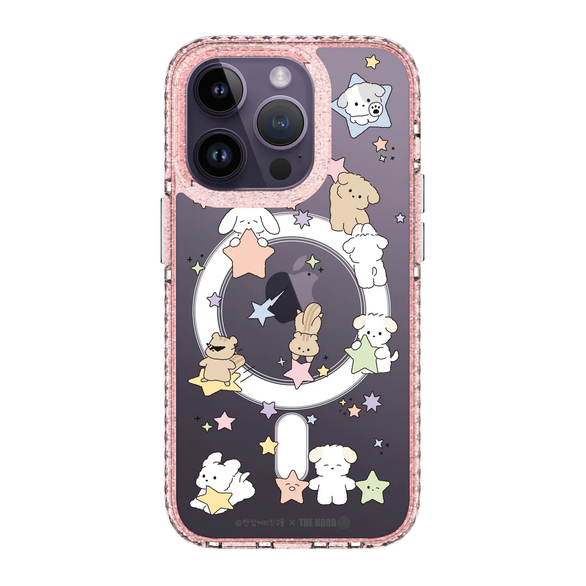 6124-iphone-14-pro-golden-case-magsafe-compatible-pink-glitter