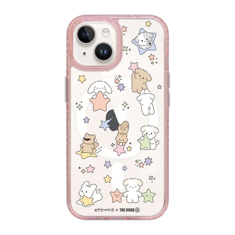 6124-iphone-15-golden-case-magsafe-compatible-pink-glitter