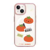 6133-iphone-15-golden-case-magsafe-compatible-pink-glitter