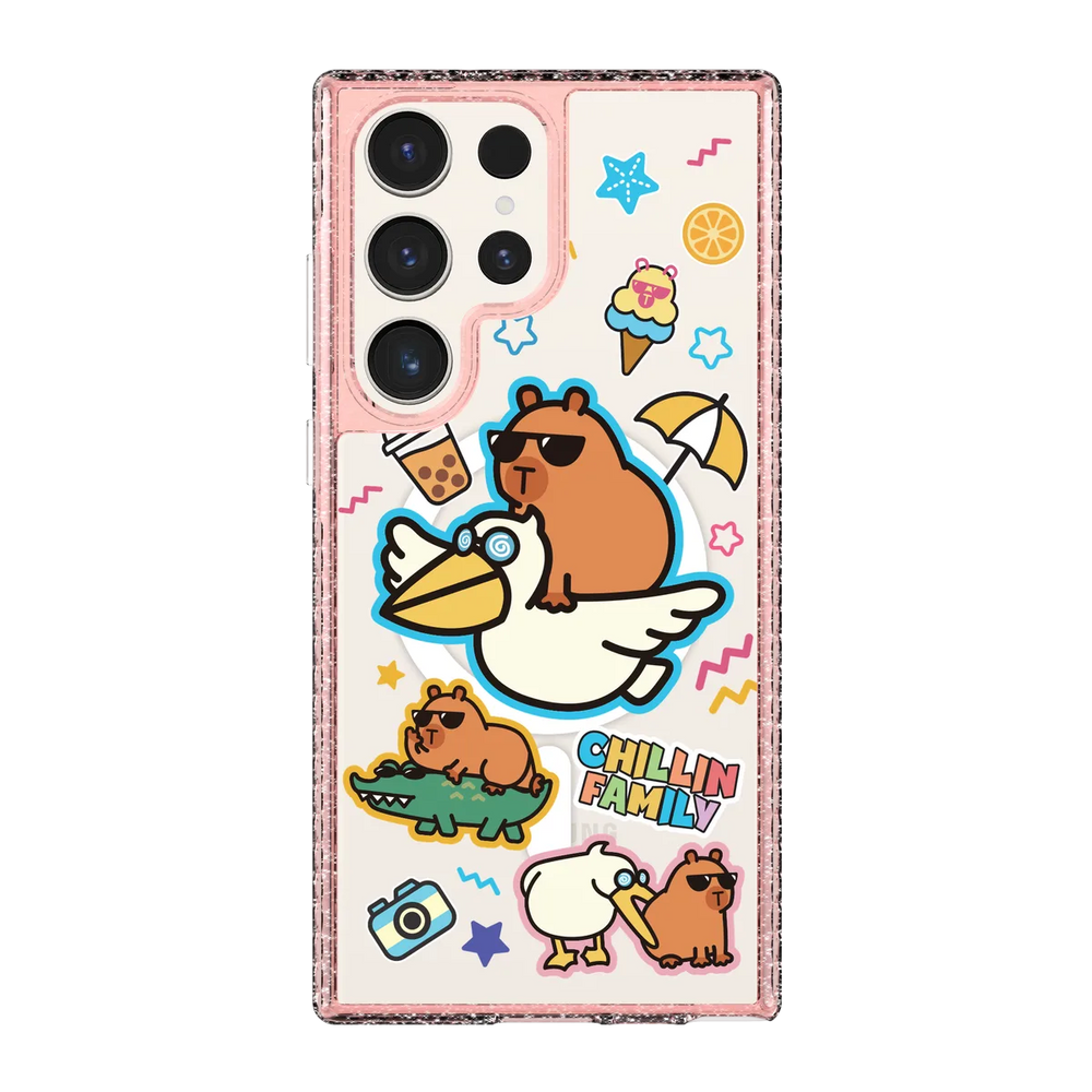 6137-galaxy-s23-ultra-golden-case-magsafe-compatible-pink-glitter