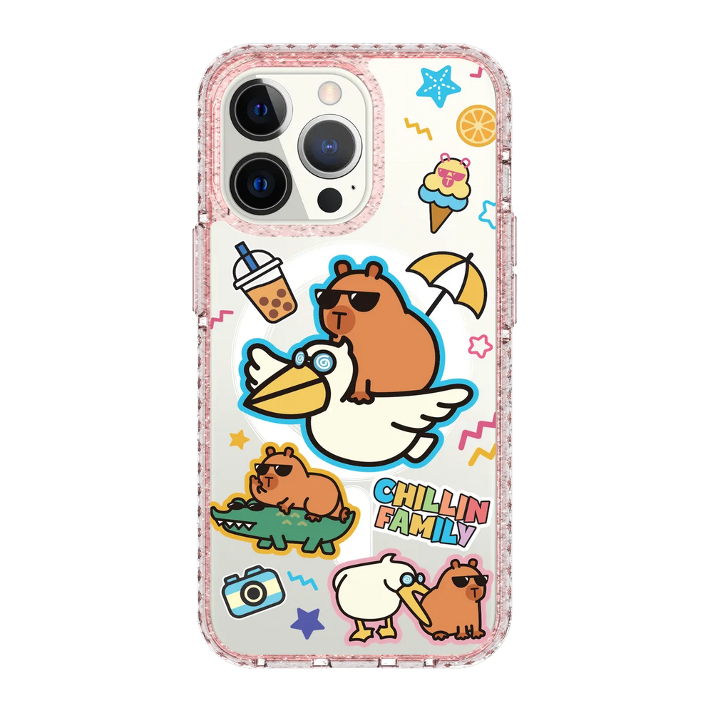 6137-iphone-13-pro-golden-case-magsafe-compatible-pink-glitter