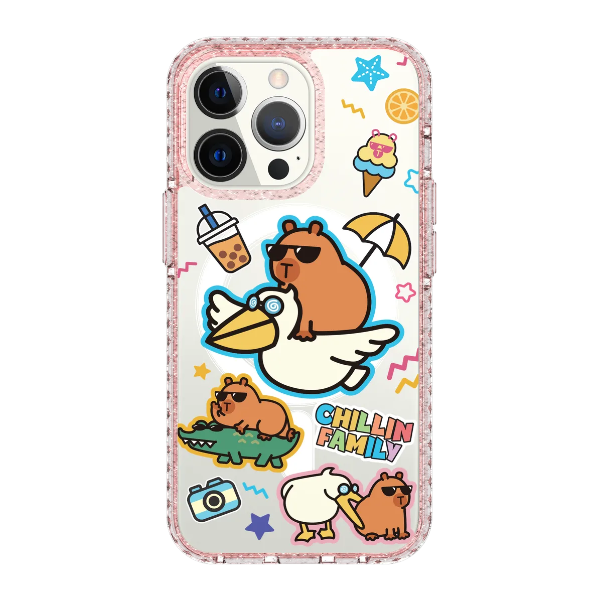 6137-iphone-13-pro-golden-case-magsafe-compatible-pink-glitter