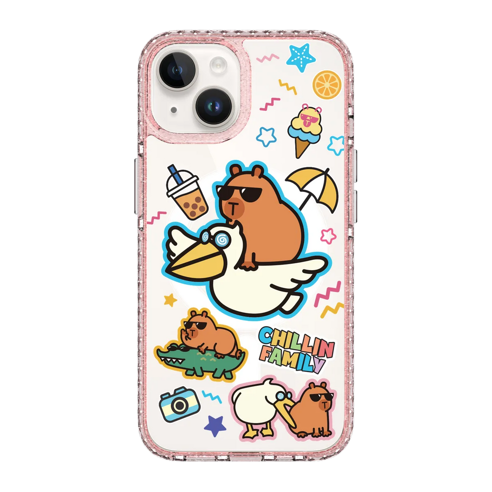 6137-iphone-14-golden-case-magsafe-compatible-pink-glitter
