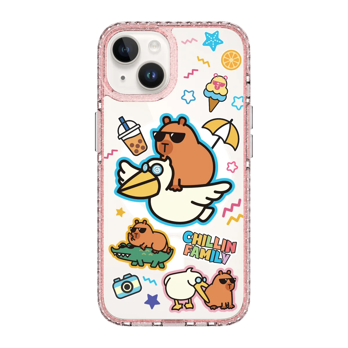6137-iphone-14-golden-case-magsafe-compatible-pink-glitter