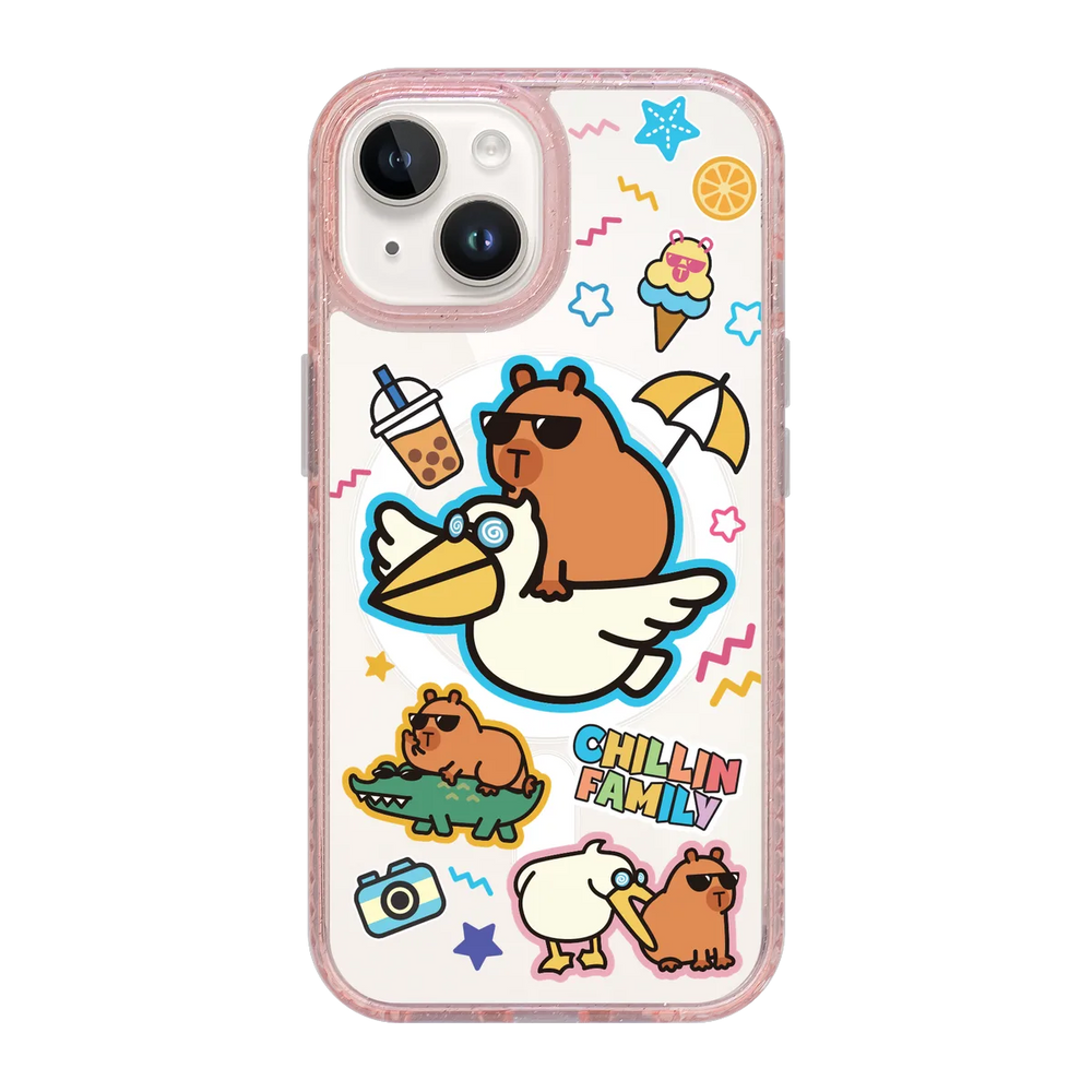 6137-iphone-15-golden-case-magsafe-compatible-pink-glitter