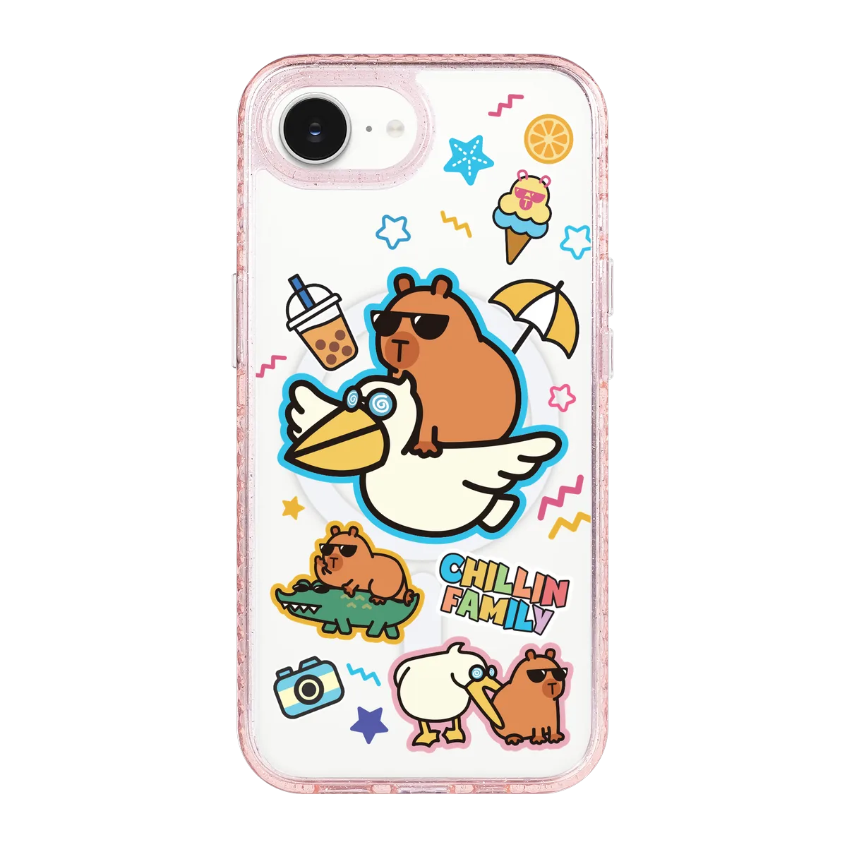 6137-iphone-16-e-golden-case-magsafe-compatible-pink-glitter