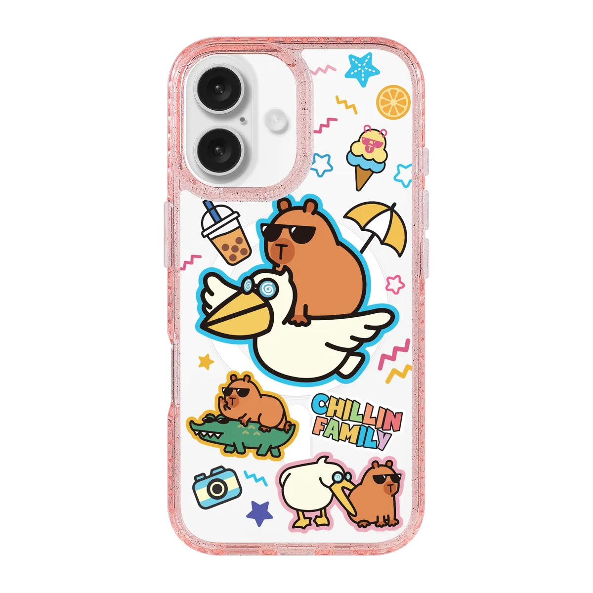 6137-iphone-16-golden-case-magsafe-compatible-pink-glitter