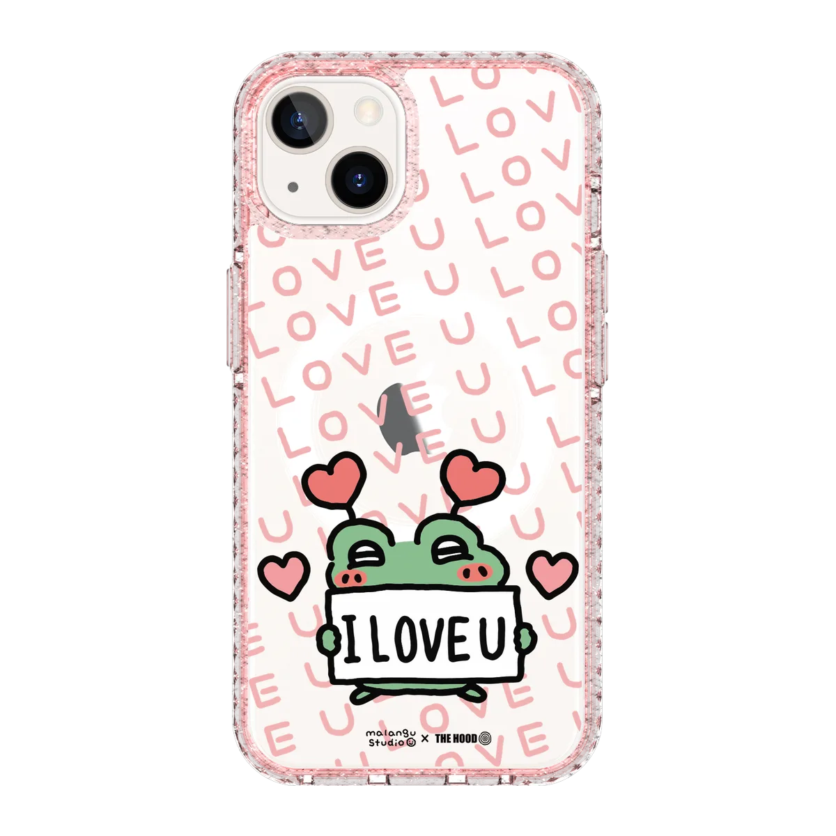 6142-iphone-13-golden-case-magsafe-compatible-pink-glitter